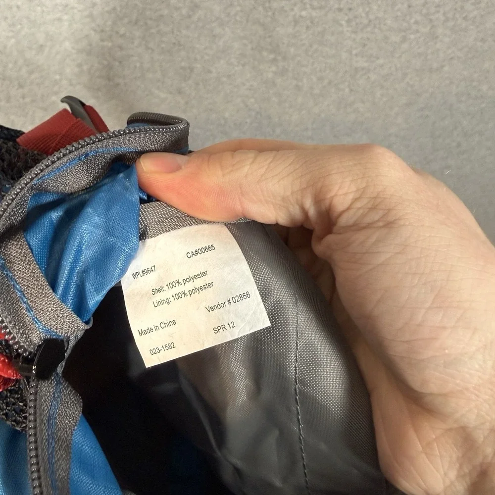 Eddie Bauer Packable Ruck Pack Polyester Utility Sport Backpack Blue Gray 20L